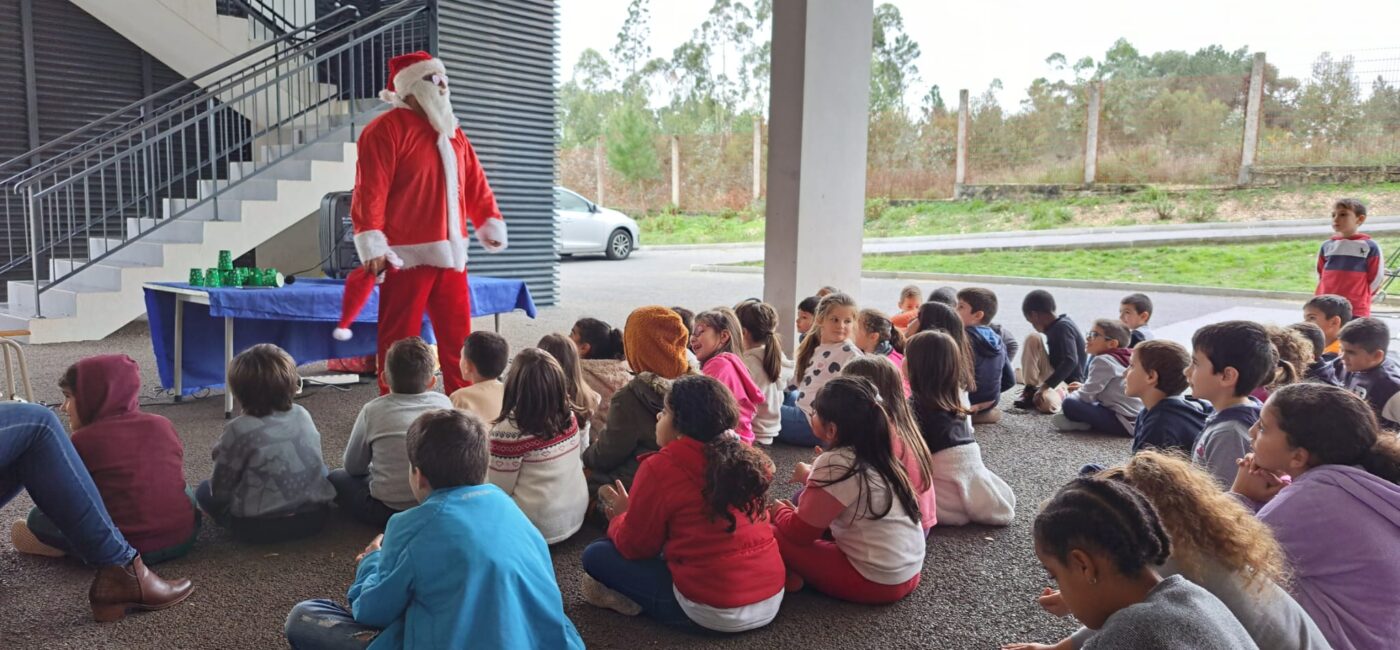 pai natal no agrupamento